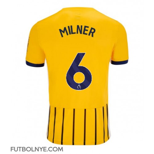 Camiseta Brighton James Milner #6 Visitante Equipación 2024-25 manga corta